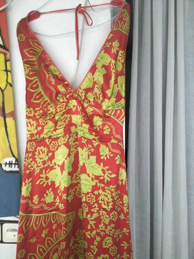 Vestido satén forrado