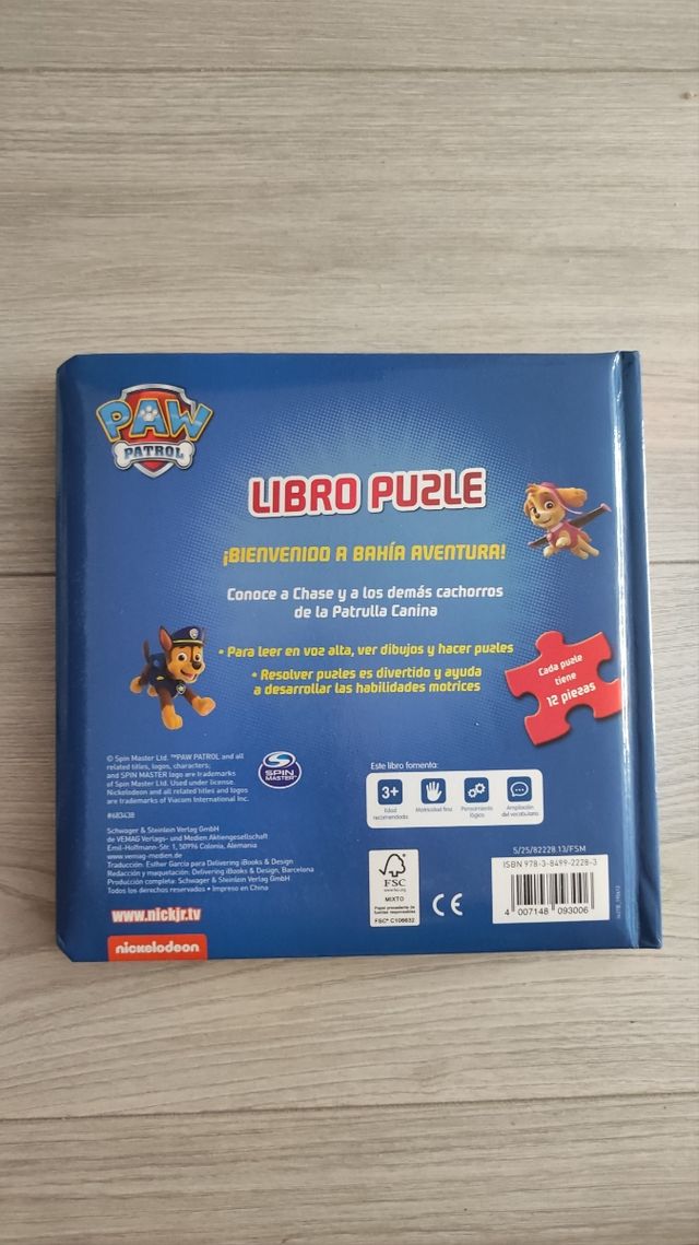Libro puzle patrulla canina