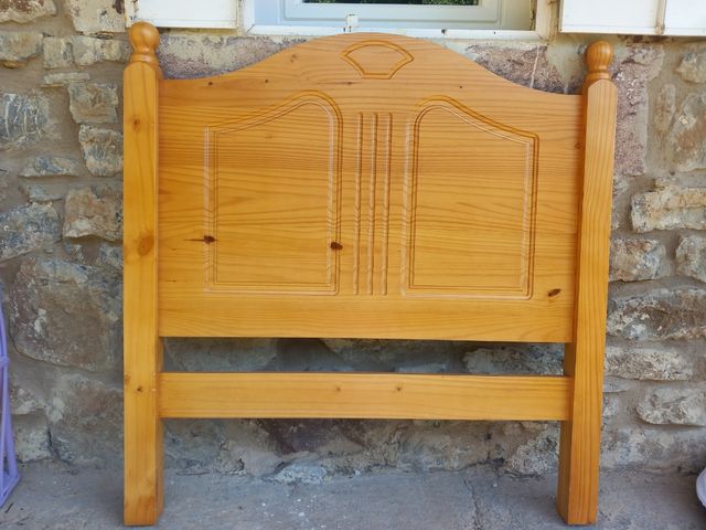 Cabecero pino color miel cama 90