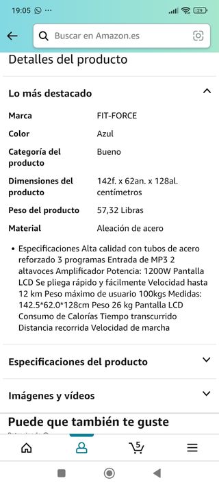 Cinta eléctrica correr segunda mano.