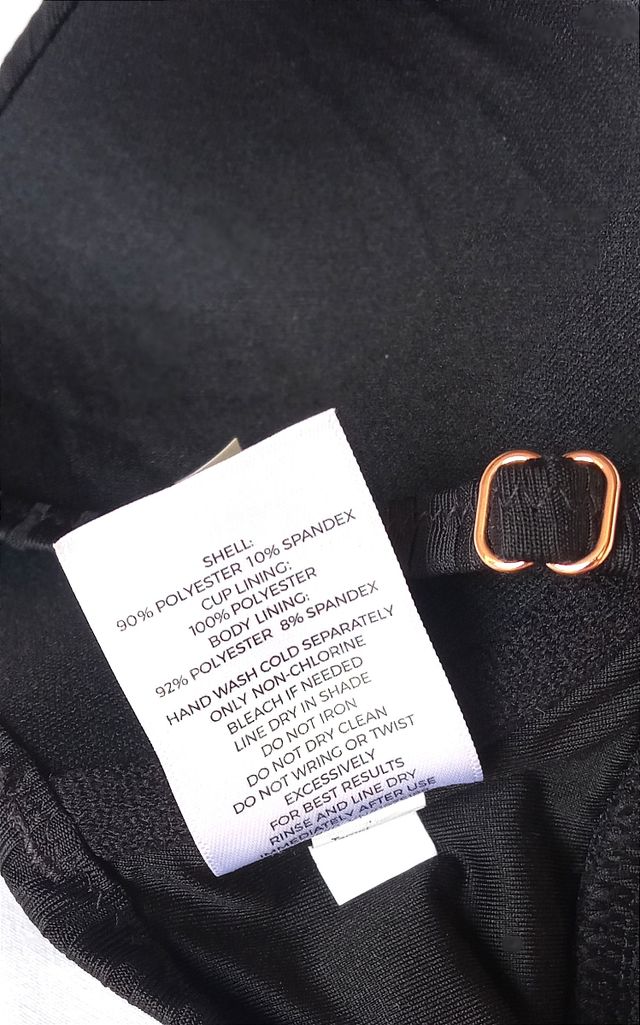 Costume bagno body intero nero nuovo shade shore