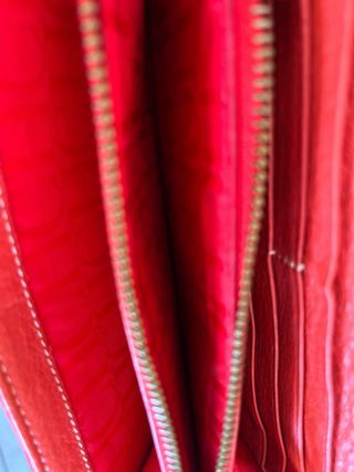 Cartera Carolina Herrera roja ORIGINAL con funda