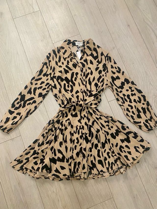 Vestido camisero animal print
