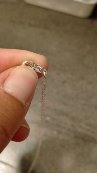 Colgante y cadena de plata