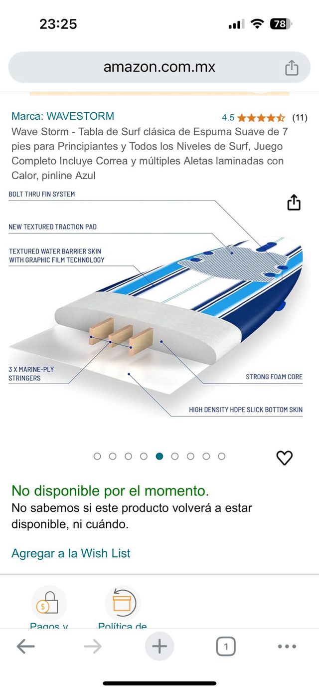 Tabla surf esta en isla cristina