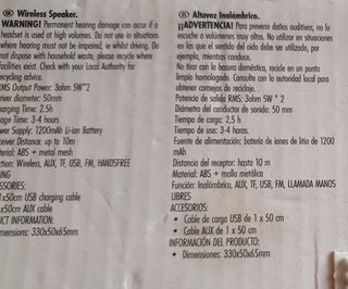 Altavoz Bluetooth portátil