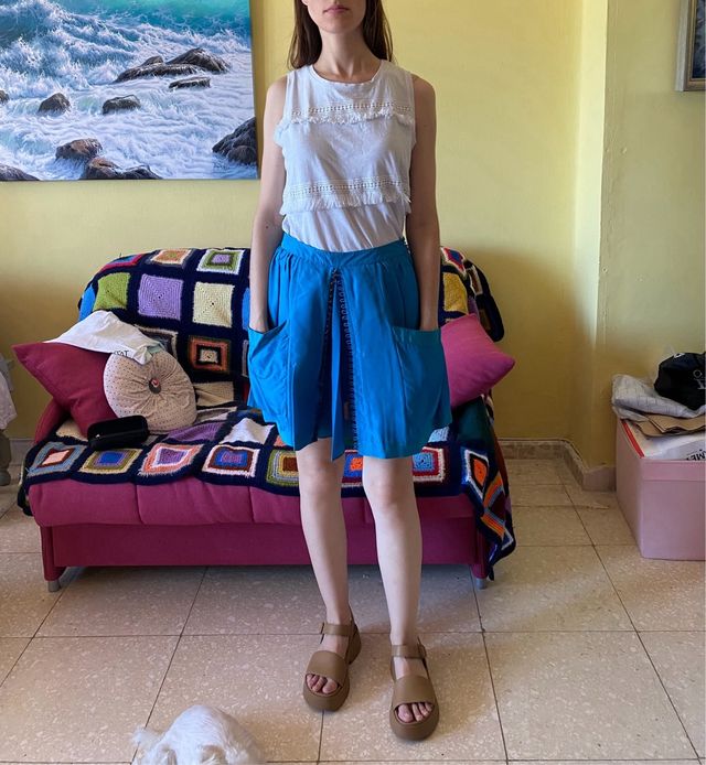 Falda de seda turquesa fiesta Twenty8Twelve