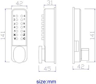 Cerradura digital de puerta corredera