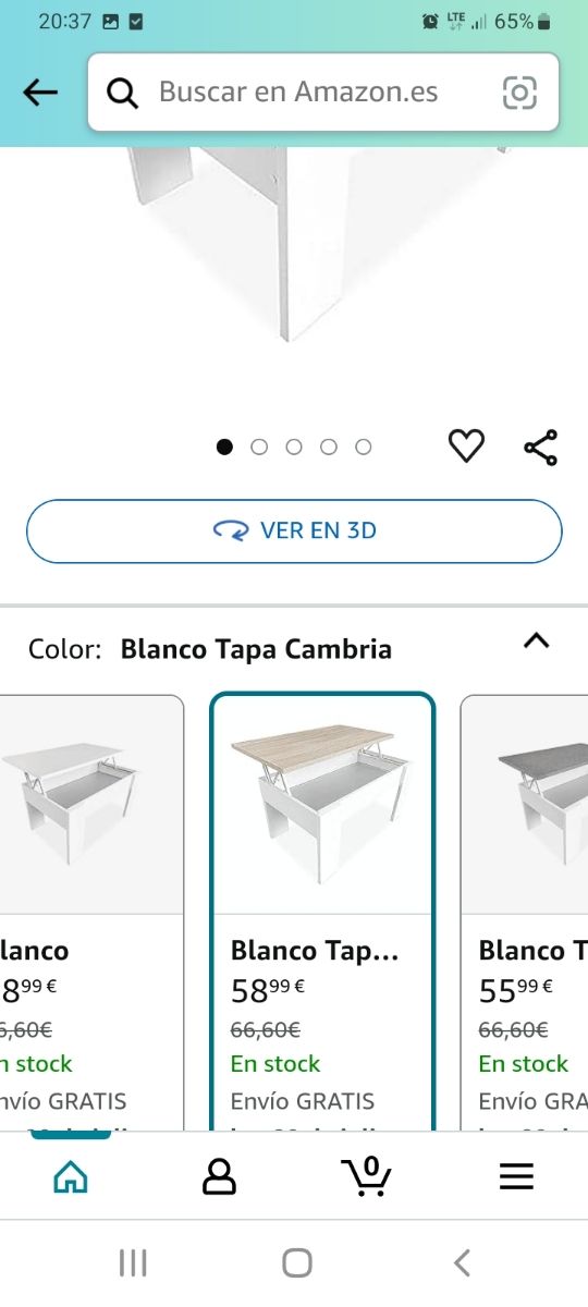 Mesita de salón elevable
