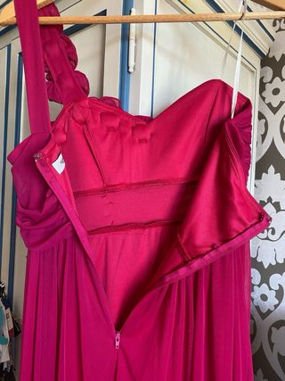 Vestido largo fiesta rosa fucsia Fórmula Joven