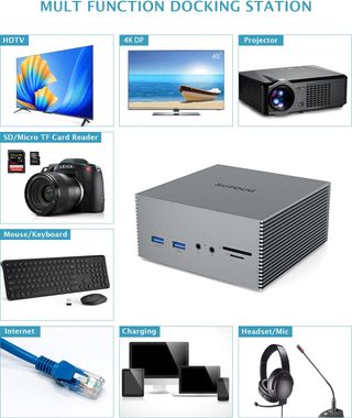 hub Docking Station Dual Monitor 16 en 1 SUTOUG