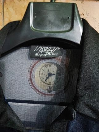 Camicia donna laminata blu e nero