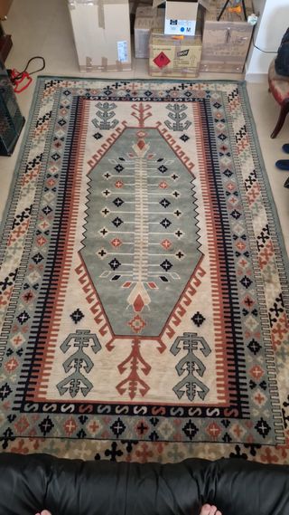 PERFECTA ALFOMBRA PURA LANA VIRGEN ALTA CALIDAD