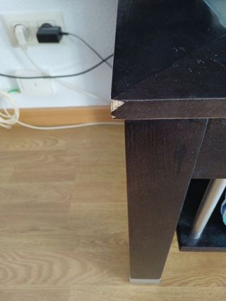 Mesa centro elevable en wengue de cristal y madera