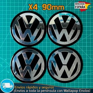 X4 Emblemas Volkswagen 90mm Tapacubos Llantas