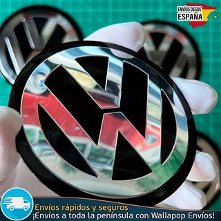 X4 Emblemas Volkswagen 90mm Tapacubos Llantas