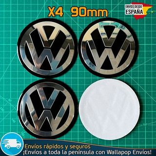 X4 Emblemas Volkswagen 90mm Tapacubos Llantas