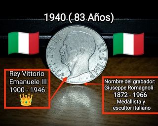LOTE Monedas Republica, Italia Fascista y Mundial