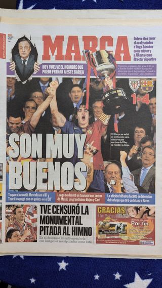 Periódicos Final Copa Ath. Bilbao-1 Barça-4