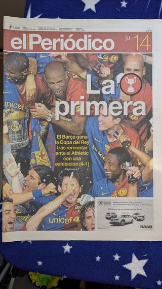 Periódicos Final Copa Ath. Bilbao-1 Barça-4