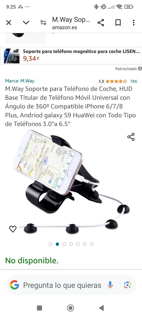 Soporte para teléfono de coche