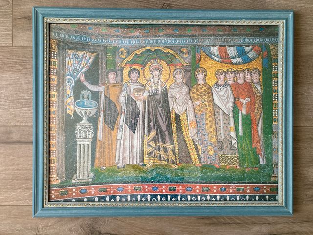 Quadro stampa cornice corteo Teodora Basilica San