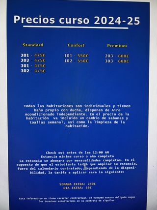 Habitación estudiantes en alquiler