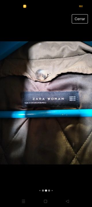 Chaqueta entretiempo zara