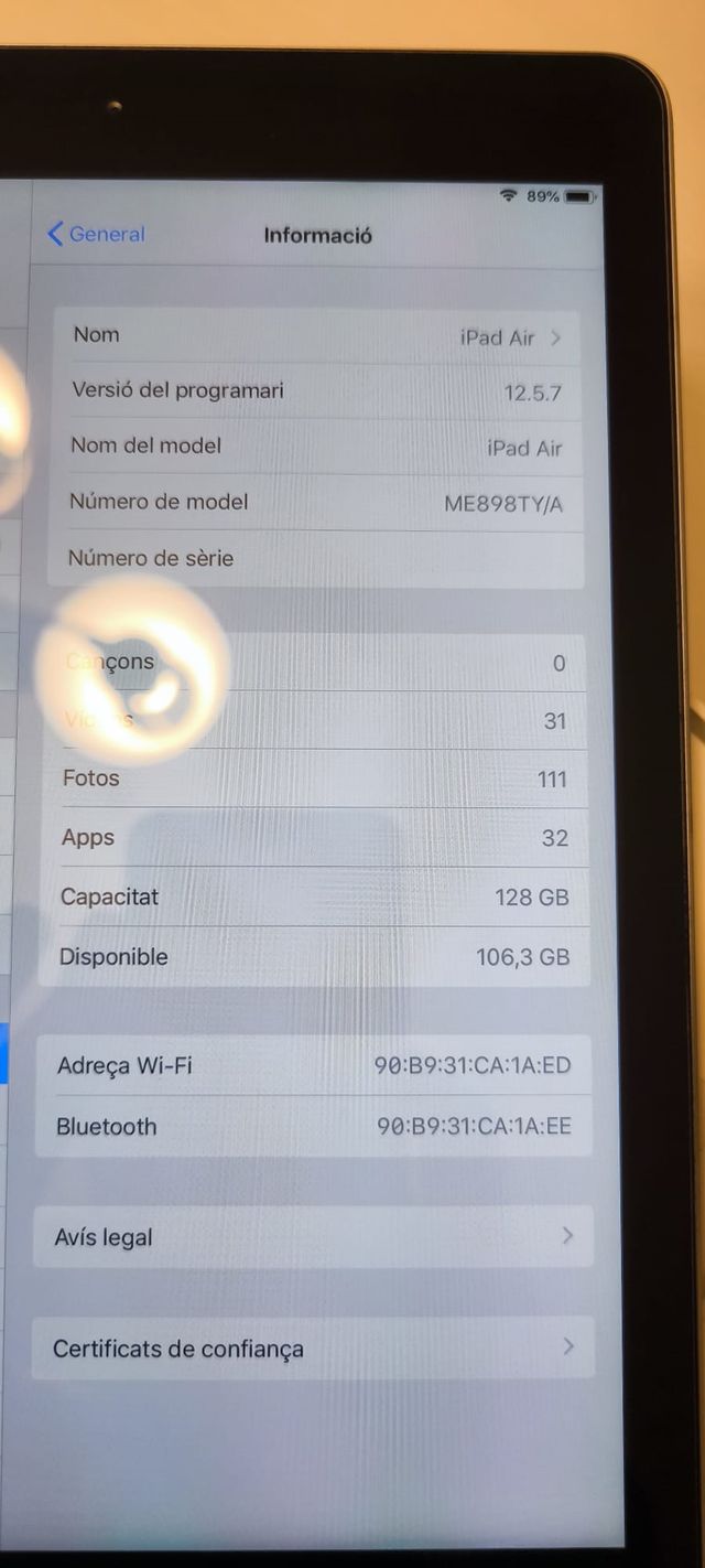 iPad Air Wifi 128GB