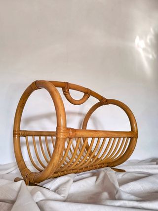 Revistero bambú vintage 70s