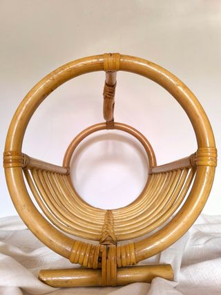 Revistero bambú vintage 70s