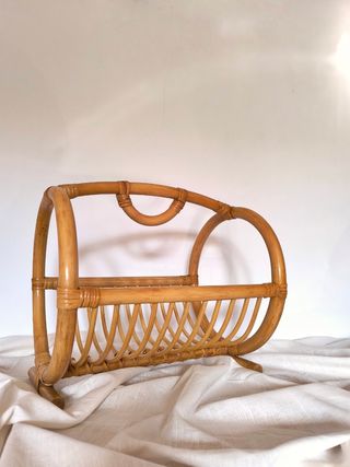 Revistero bambú vintage 70s