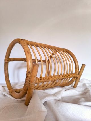 Revistero bambú vintage 70s