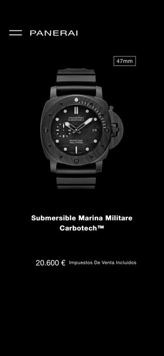 SUBMERSIBLE MARINA MILITARE CARBOTECH 47 MM.