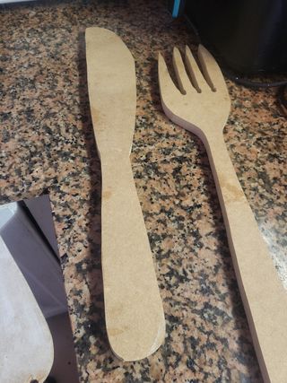 CUBIERTOS DE MADERA DE DECORACIÓN