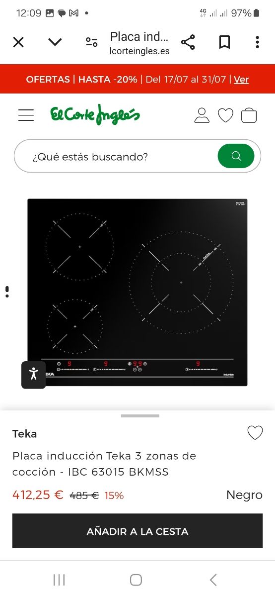 Vitroceramica inducción Teka