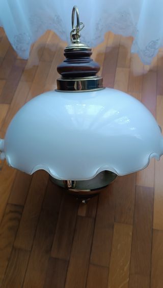 Lámpara de cristal blanco