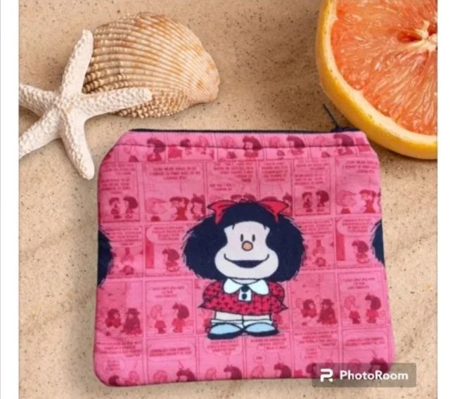 Mafalda monedero mediano rojo