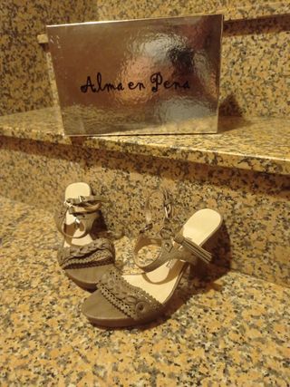 Sandalias tacón mujer 