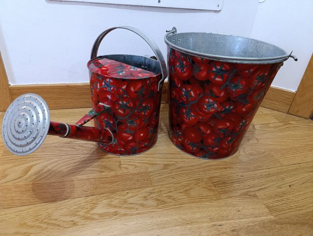 CONJUNTO REGADERA Y CUBO DECORATIVO 