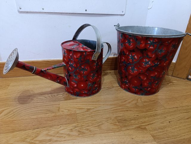 CONJUNTO REGADERA Y CUBO DECORATIVO 