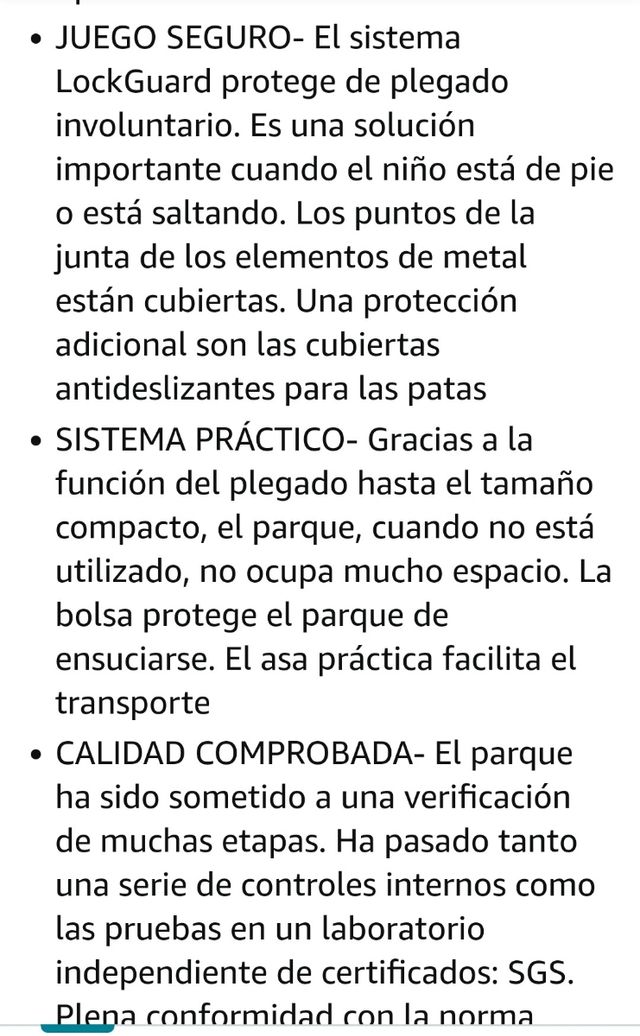 Parque infantil plegable 