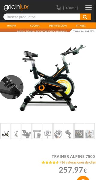 Bicicleta spinning alpine 7500