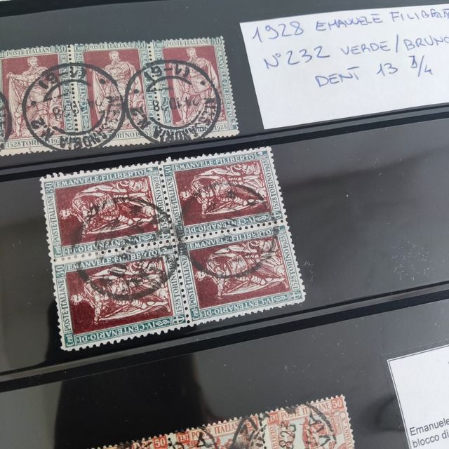 Regno Italia 8 blocchi usati dal 1906 al 1928