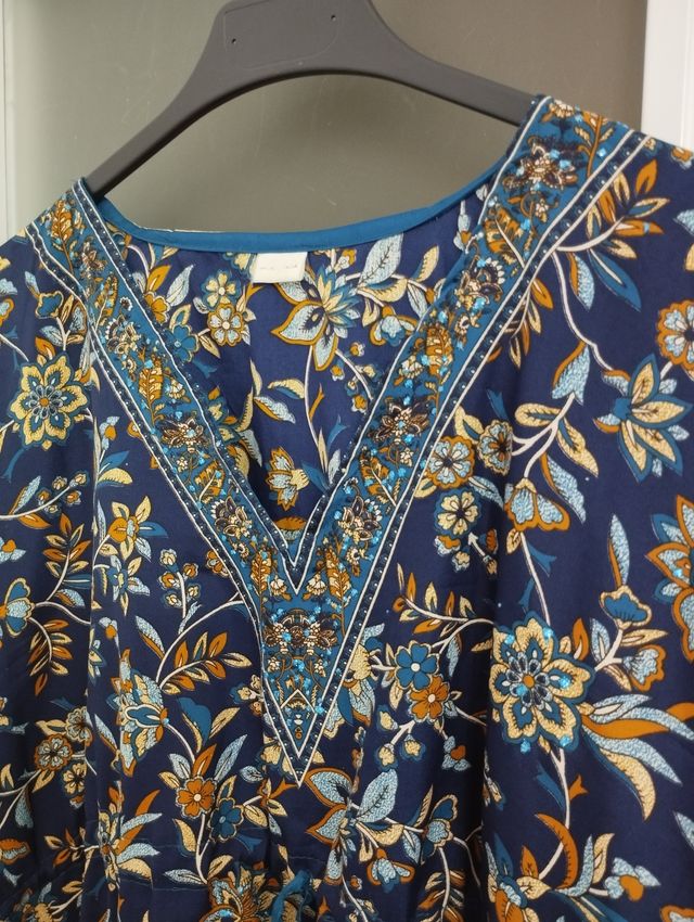 kaftan playa estampado