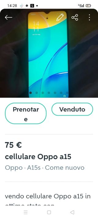 Cellulare Oppo a 15