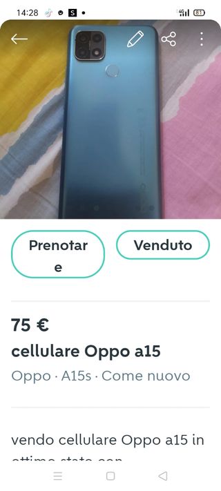 Cellulare Oppo a 15