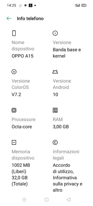 Cellulare Oppo a 15