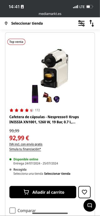 Nesspreso krups cafetera capsulas