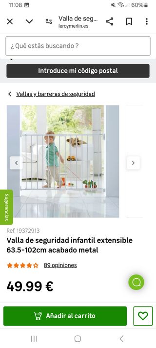 Valla de seguridad infantil